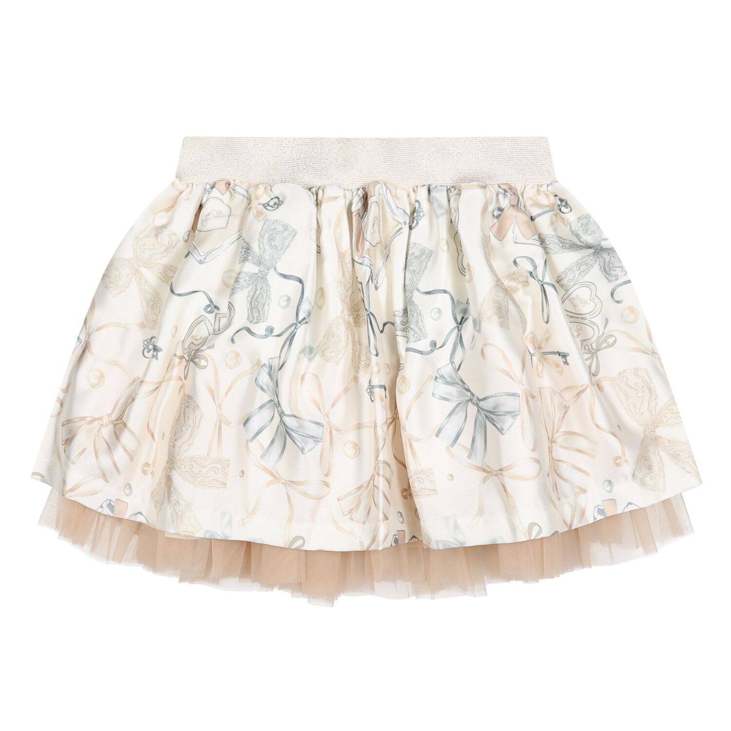 Girls Ivory Heart Skirt Set, 1, hi-res