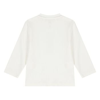 Younger Boys Ivory Teddy bear Long Sleeve Top