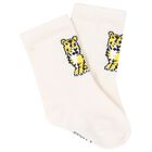 White & Ivory Tiger Logo Socks ( 2 Pack ), 2, hi-res