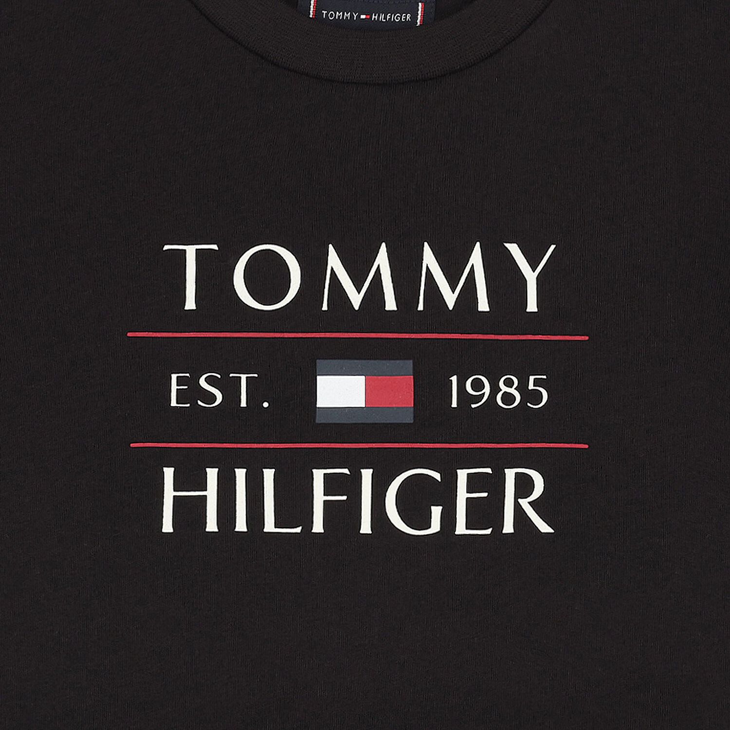 قميص قطني بشعار العلم الأسود للأولاد, 1, hi-res