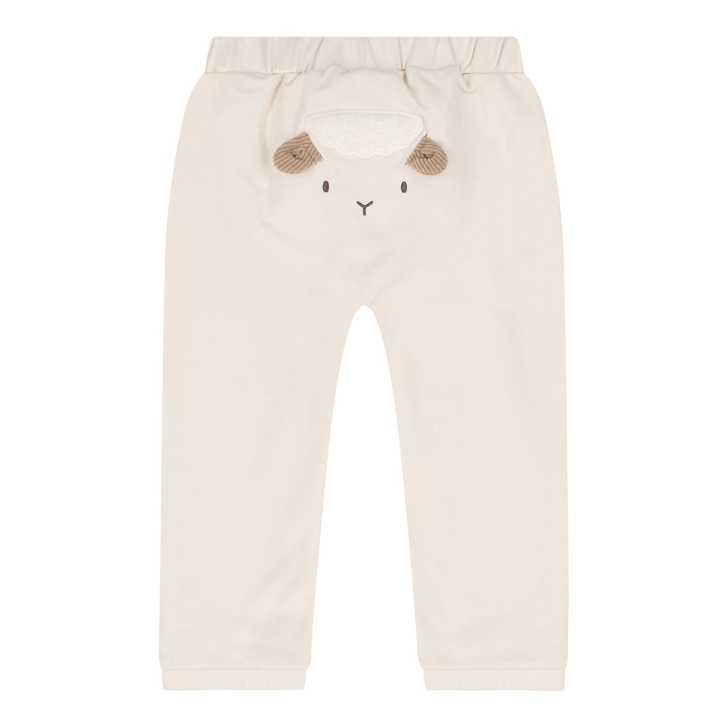 Baby Boys Beige & White Sheep Tracksuit ( 3 Piece ), 2, hi-res