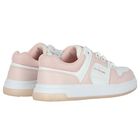 Girls Pink & White Logo Trainers, 1, hi-res