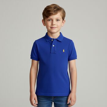 Boys Blue Logo Polo Shirt, 1 Boys Blue Logo Polo Shirt