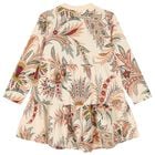 Girls Beige Floral Paisley Dress, 1, hi-res