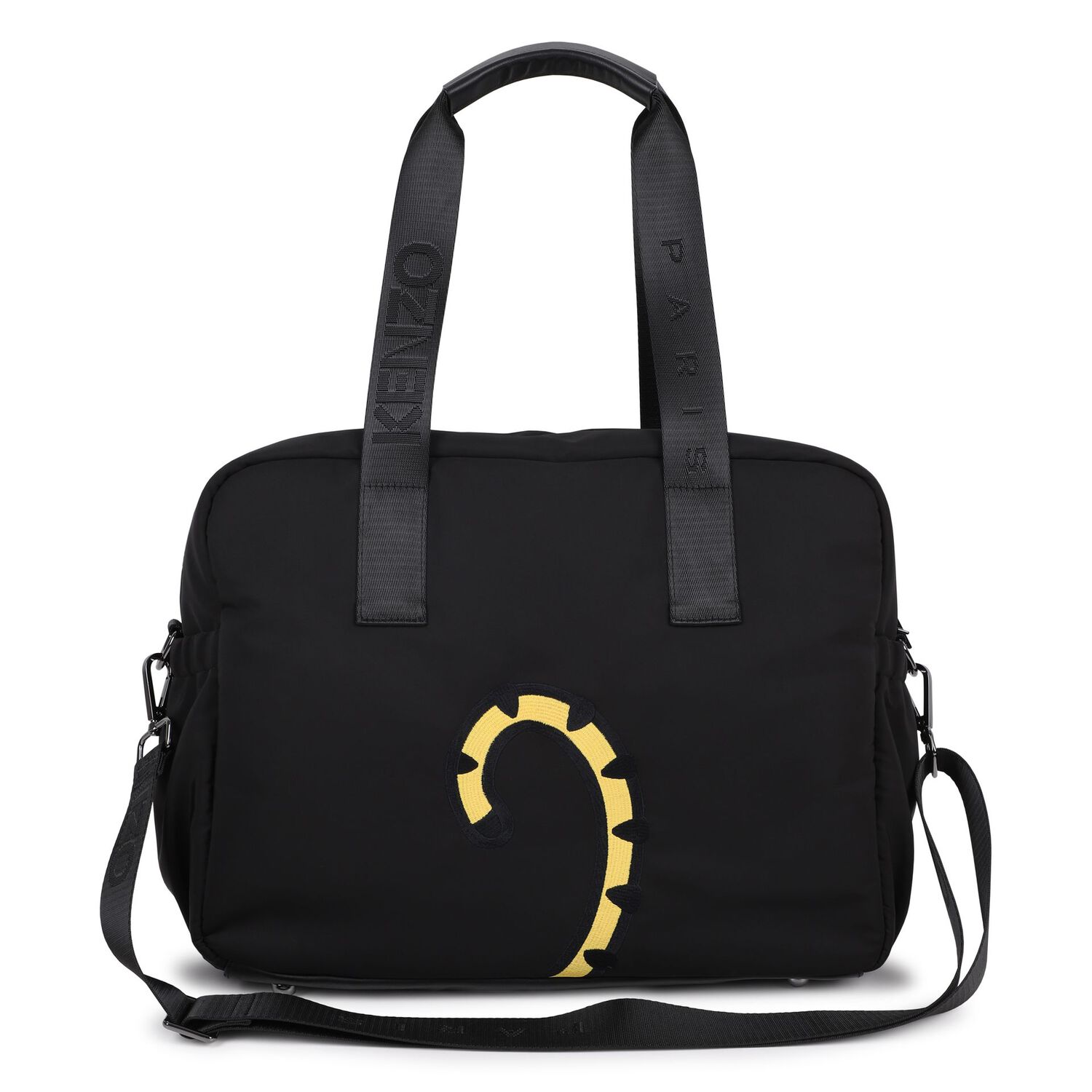 Black Logo Baby Changing Bag , 1, hi-res
