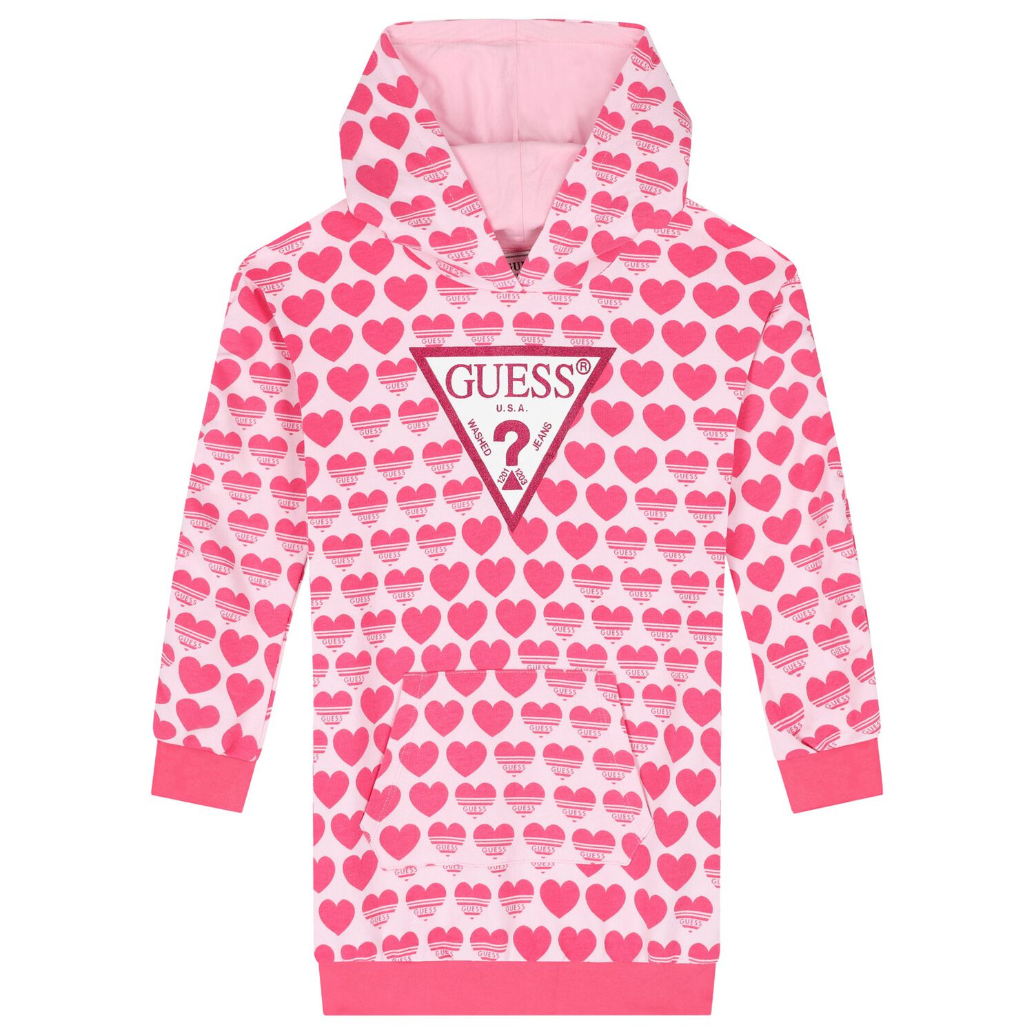 Girls Pink Logo Dress, 1, hi-res image number null