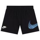 Boys Black Logo Shorts Set, 2, hi-res