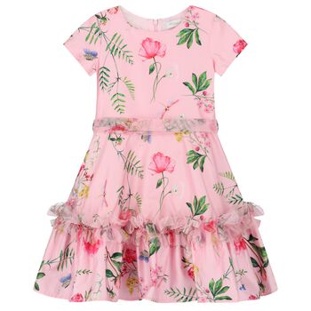 Girls Pink Floral Dress