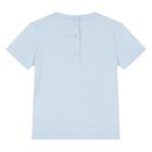 Younger Boys Blue Teddy Bear Logo T-Shirt, 1, hi-res