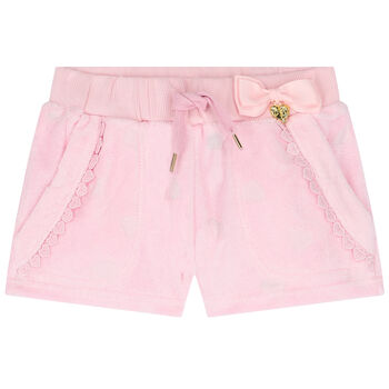 Girls Pink Bow Shorts