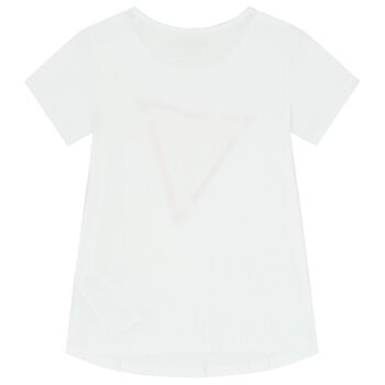 Girls White Logo T-Shirt