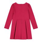 فستان بنات بالشعار باللون الوردي, 2, hi-res