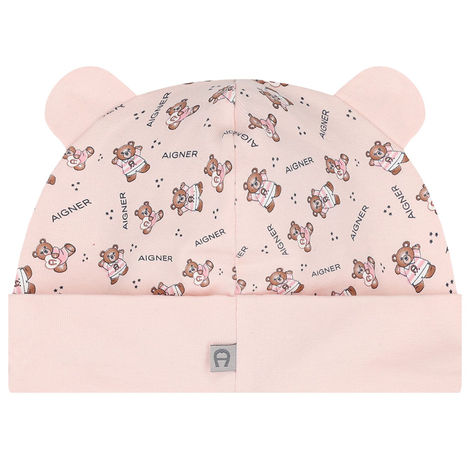 Baby Girls Pink Teddy Bear Logo Hat, 3, hi-res