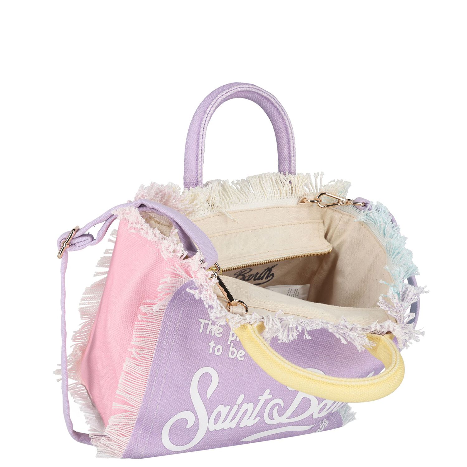 Girls Pink, Purple & Yellow Logo Tote Bag, 1, hi-res