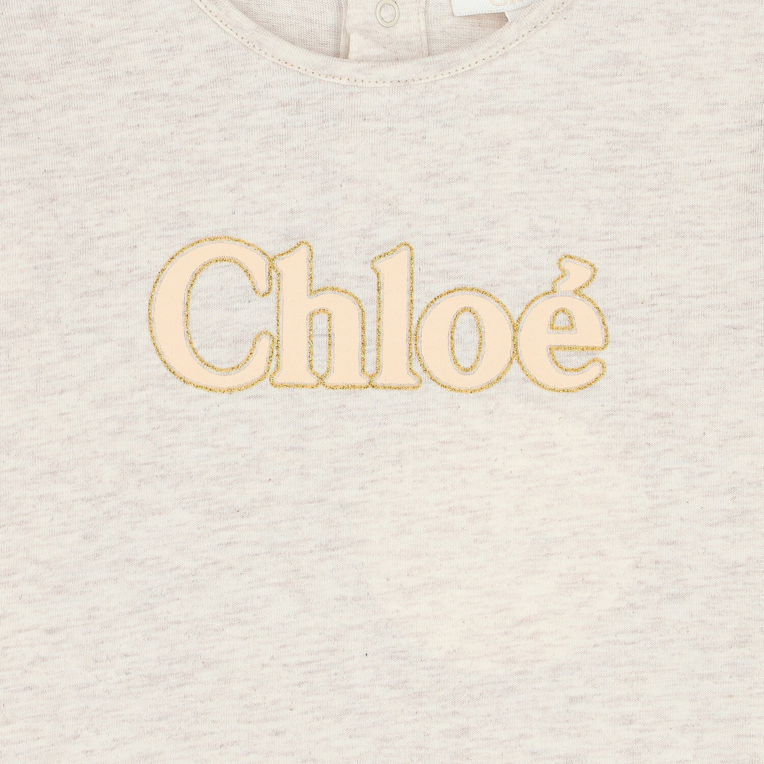 Younger Girls Beige Logo Long Sleeve Top, 1, hi-res image number null