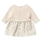 Baby Girls Ivory Knitted Dress, 1, hi-res