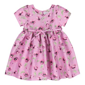 Younger Girls Pink Floral Dress
