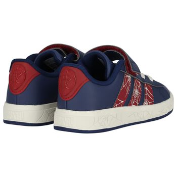 Boys Navy Blue Marvel Grand Court Trainers