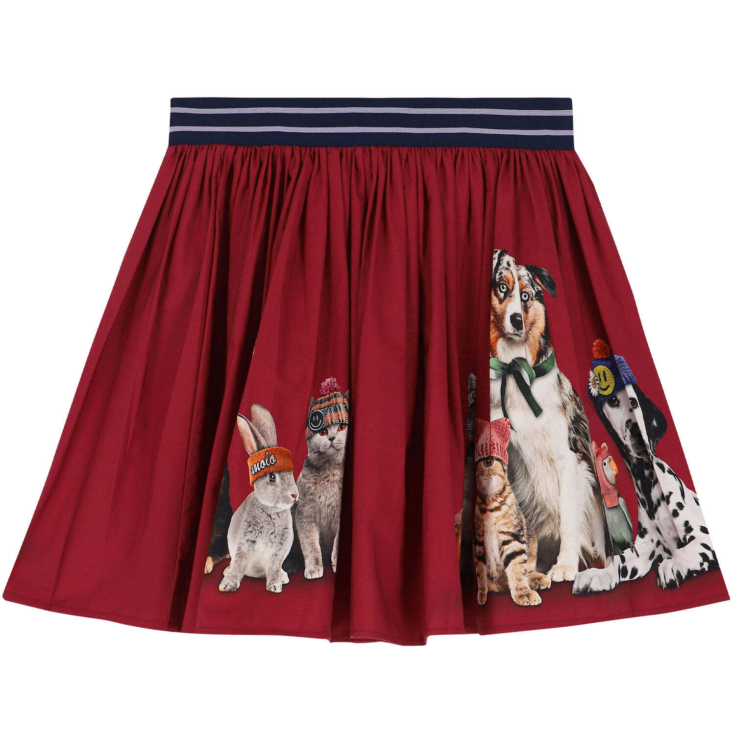 Girls Red Animals Skirt, 1, hi-res