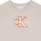 Boys Beige Logo T-Shirt, 2, hi-res