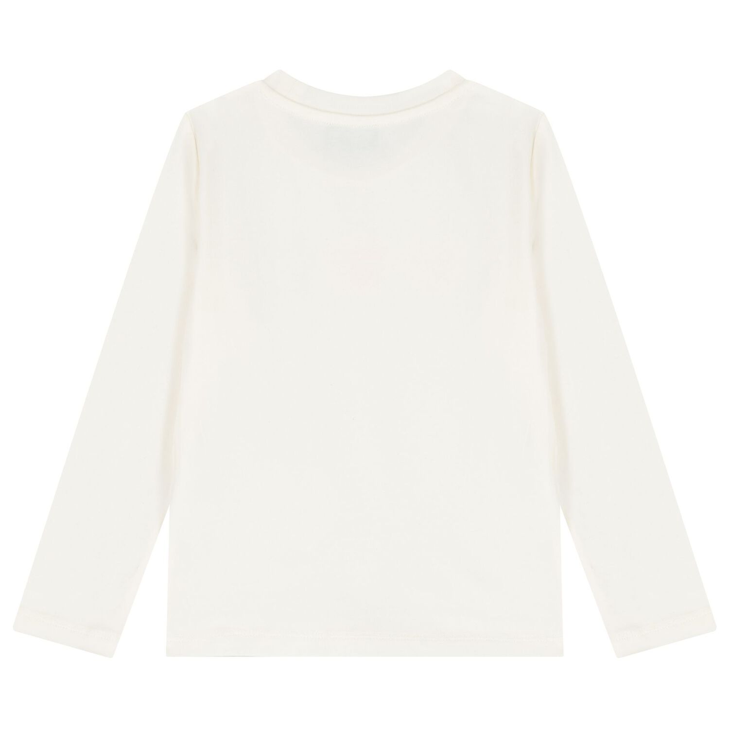 Girls Ivory Logo Long Sleeve Top, 1, hi-res