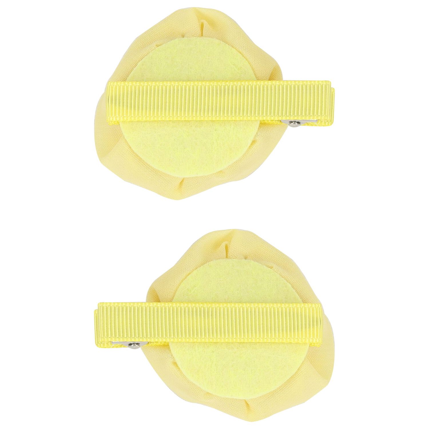 Girls Yellow Rosebud Hairclips ( 2-Pack ), 2, hi-res