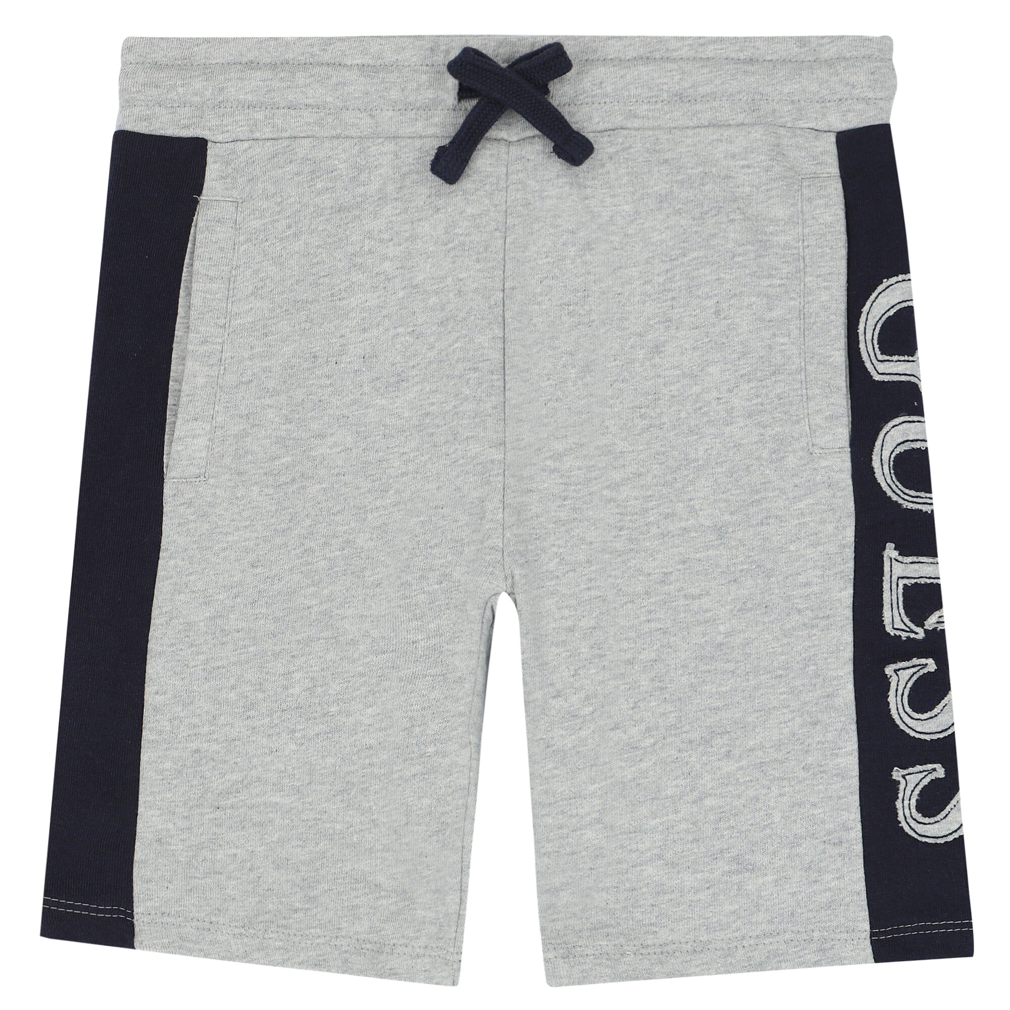 Guess Boys Grey Navy Blue Logo Shorts Junior Couture Kuwait