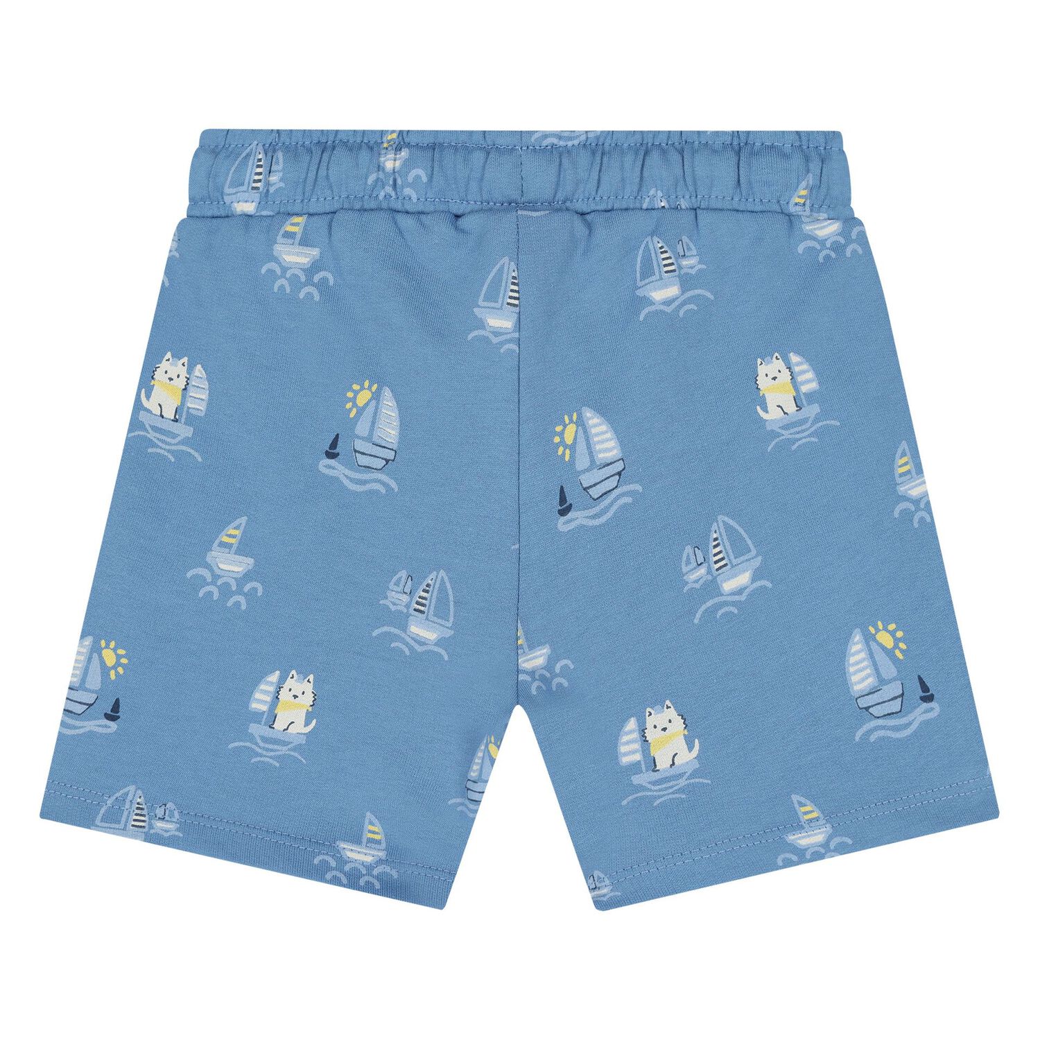 Younger Boys White & Blue Shorts Set, 1, hi-res image number null
