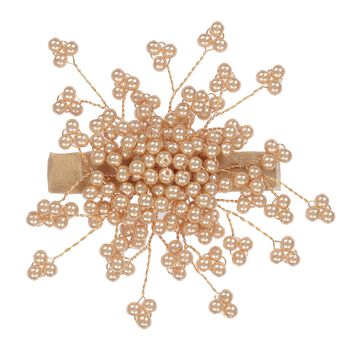 Girls Gold Pearl Flower Hair Clip