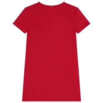 Girls Red Logo Dress