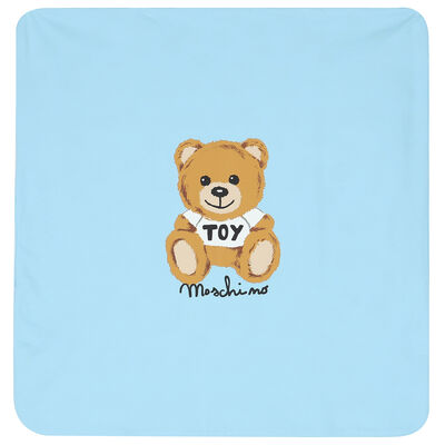 Blue Teddy Logo Baby Blanket