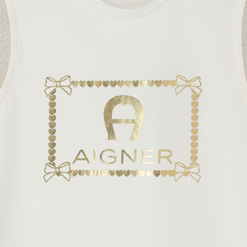 Girls Ivory Tulle Logo Top, 1, hi-res image number null