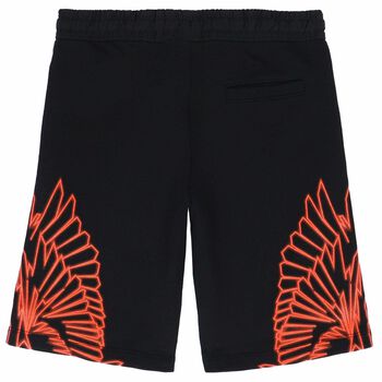 Boys Black Printed Shorts