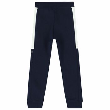 Boys Navy Logo Joggers
