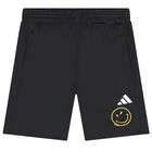Black Smiley Logo Shorts Set, 1, hi-res