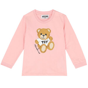 Pink Teddy Logo Long Sleeve Top