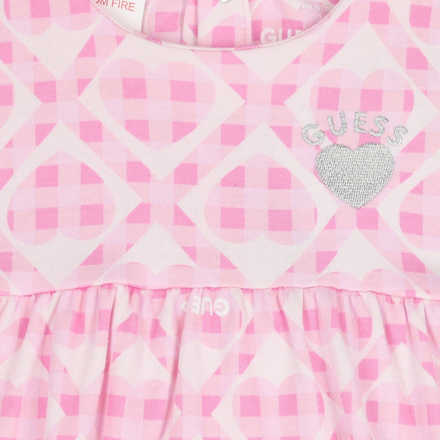 Baby Girls Pink Bodysuit Dress, 1, hi-res