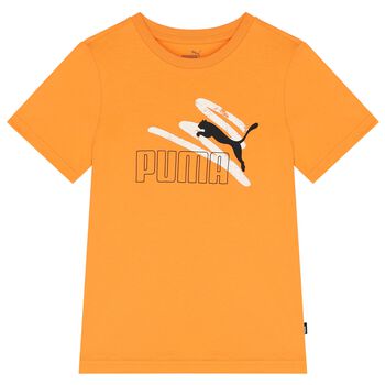 Boys Orange Logo T-Shirt