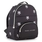 Girls Black Logo Backpack, 1, hi-res