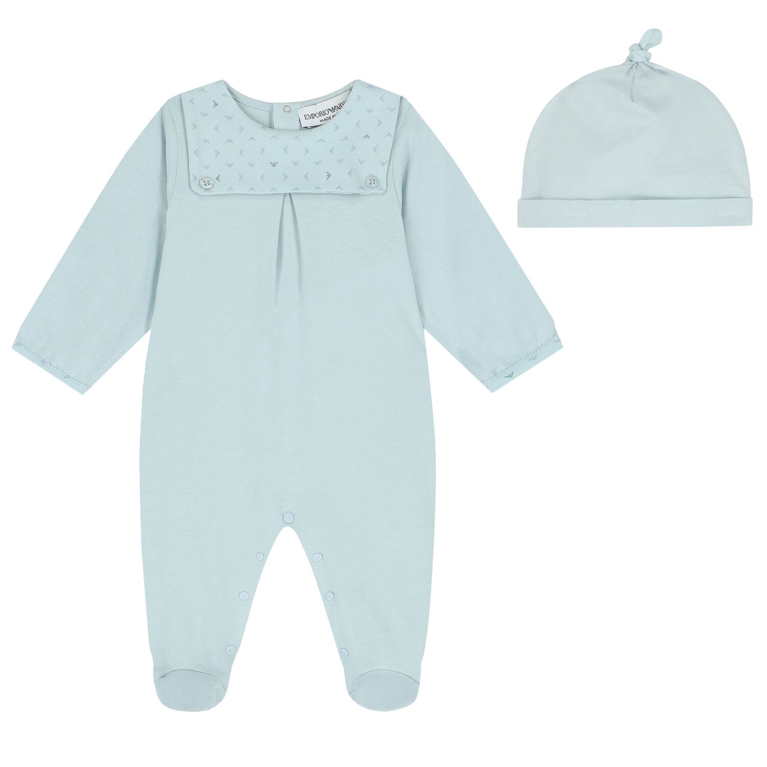 Baby Boys Blue Logo Babygrow Gift Set, 3, hi-res