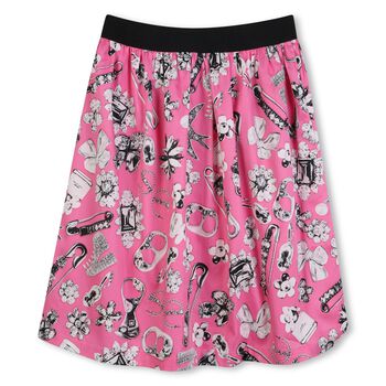 Girls Pink Logo Skirt