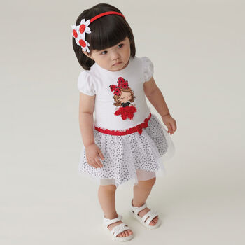 Younger Girls White Tulle Dress