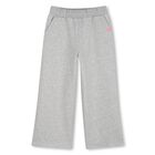 Girls Grey Wide Leg Joggers, 1, hi-res