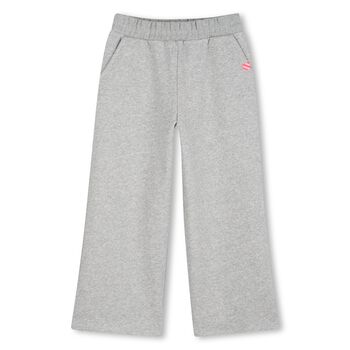 Girls Grey Wide Leg Joggers