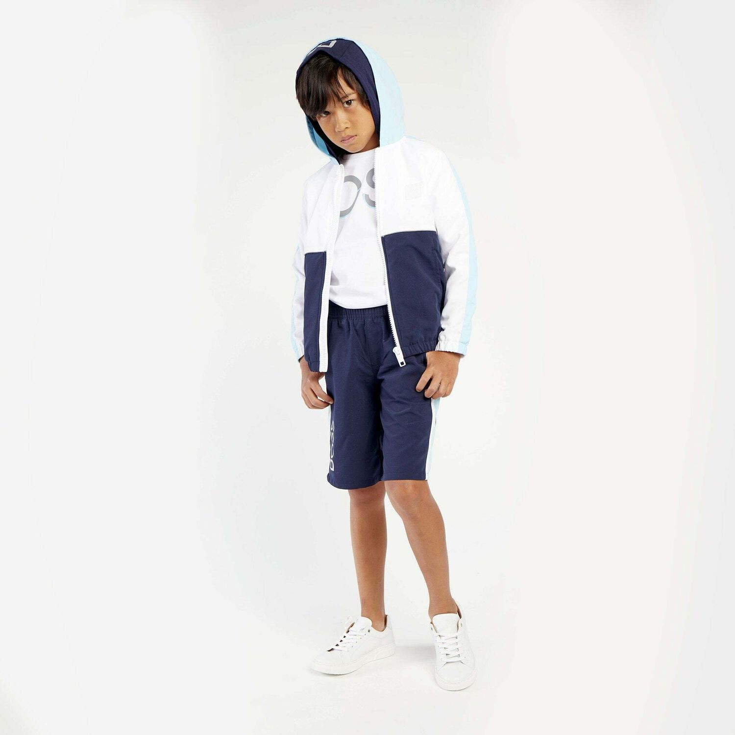 Boys White Logo T-Shirt, 1, hi-res image number null