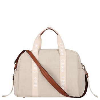 Baby Girls Beige Logo Changing Bag