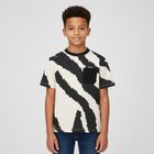 Boys Black & Ivory Zebra T-Shirt, 1, hi-res