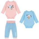 Baby Girls Pink & Blue Logo Gift Set, 1, hi-res