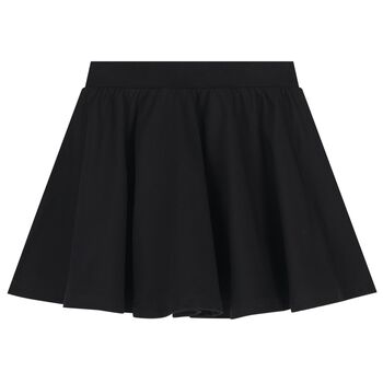 Girls Black Teddy Bear Logo Skirt 