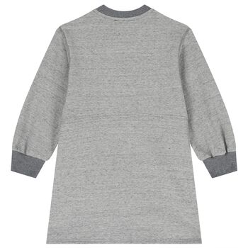 Girls Grey Logo Sweatshirt Dress